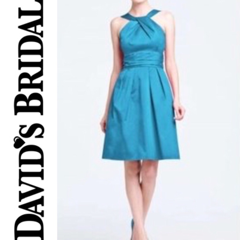 David’s Bridal Cotton Bridemaid’s Dresss in Malibu